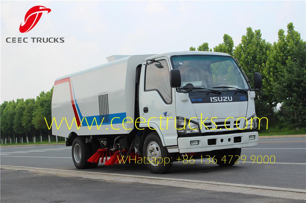 ISUZU 5 CBM road sweeper trucks on road ISUZU 5 CBM road sweeper trucks on road