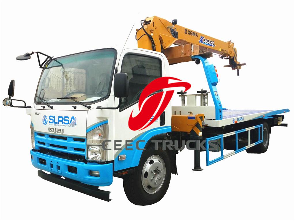 ISUZU 5T road wrecker truck mounted crane supplier ISUZU 5T road wrecker truck mounted crane supplier