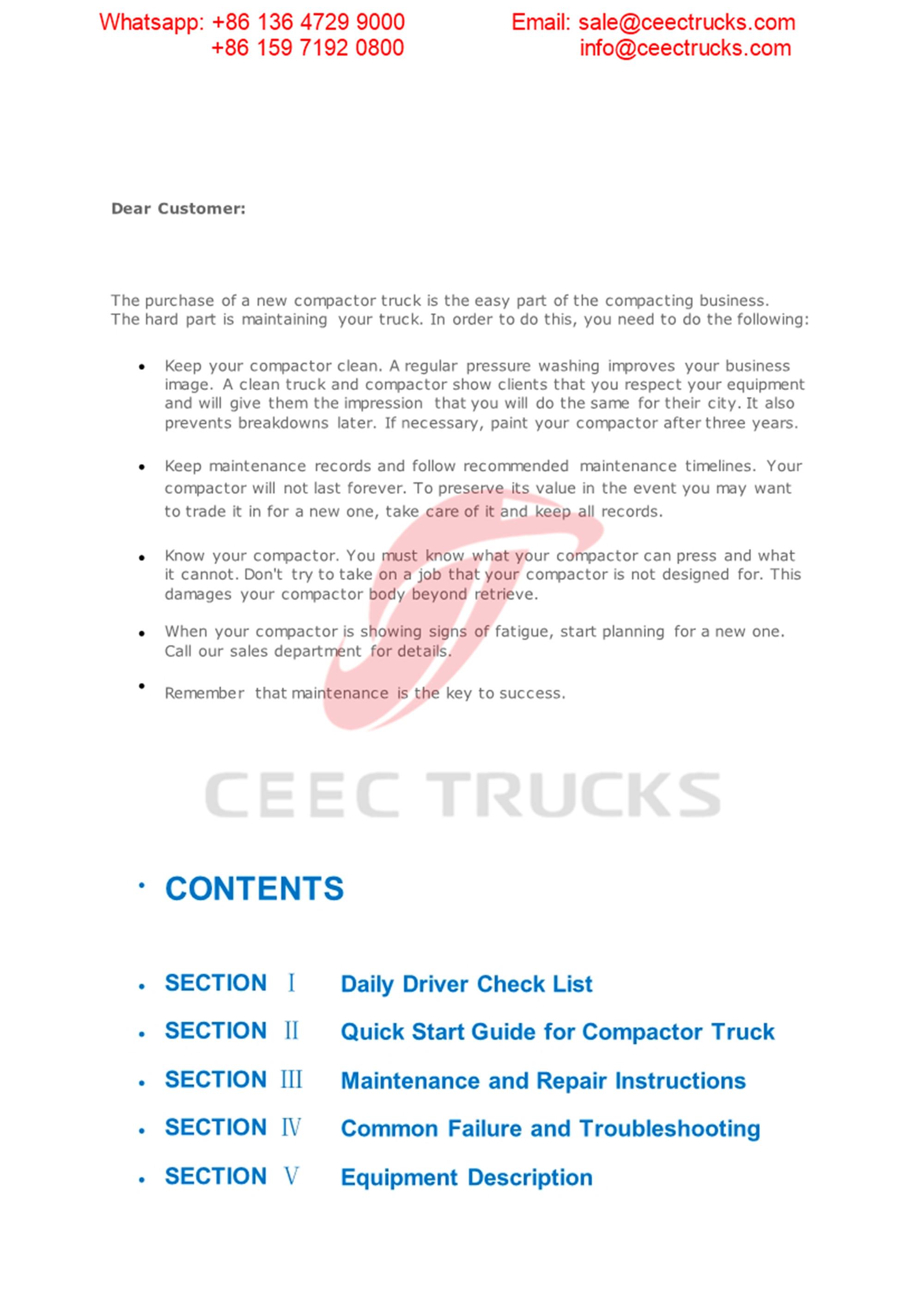 Dominica customer buy ISUZU FVR 12CBM garbage compactor truck Dominica customer buy ISUZU FVR 12CBM garbage compactor truck