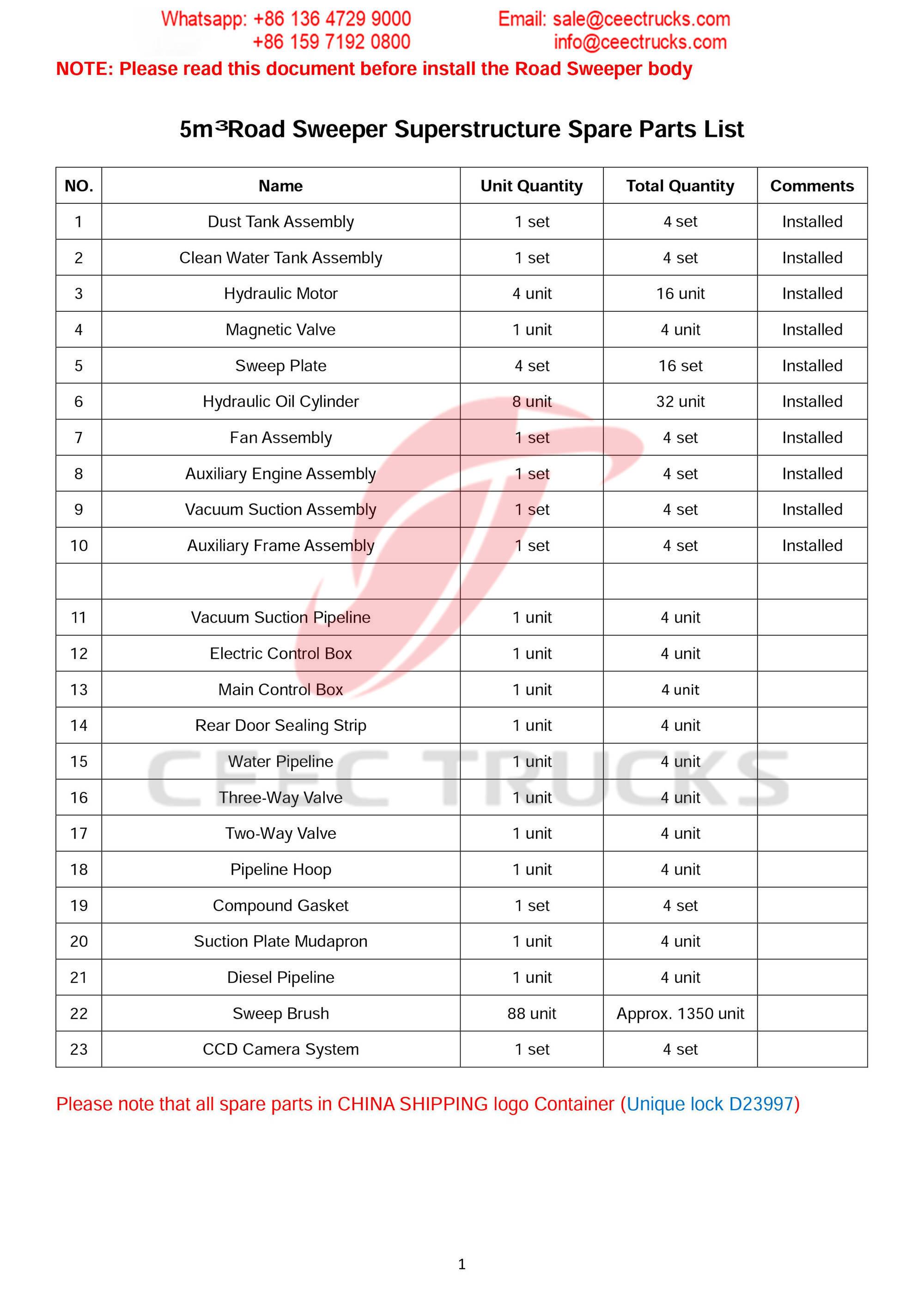 How to install road sweeper superstructure How to install road sweeper superstructure