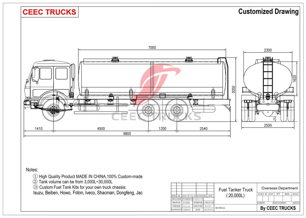 Foton fuel truck drawing Foton fuel truck drawing