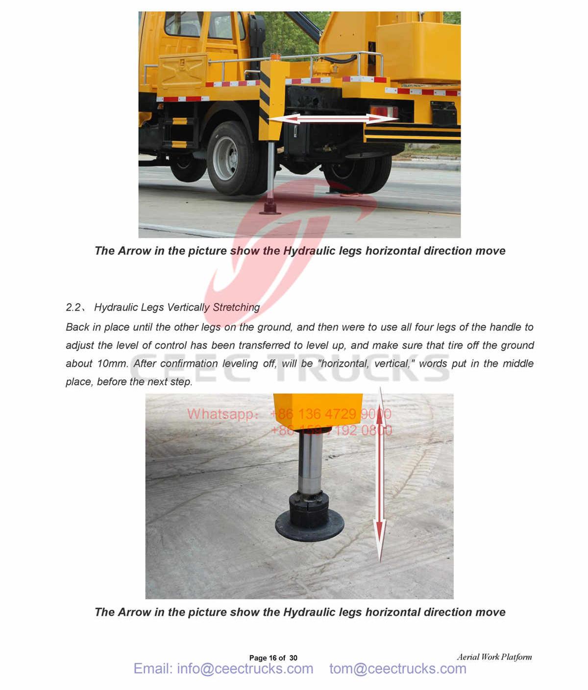 CEEC aerial platform truck hydraulic legs CEEC aerial platform truck hydraulic legs