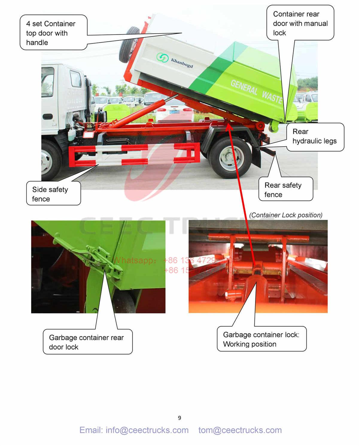 Mongolia--ISUZU 12CBM hook loader refuse truck Manual Mongolia--ISUZU 12CBM hook loader refuse truck Manual