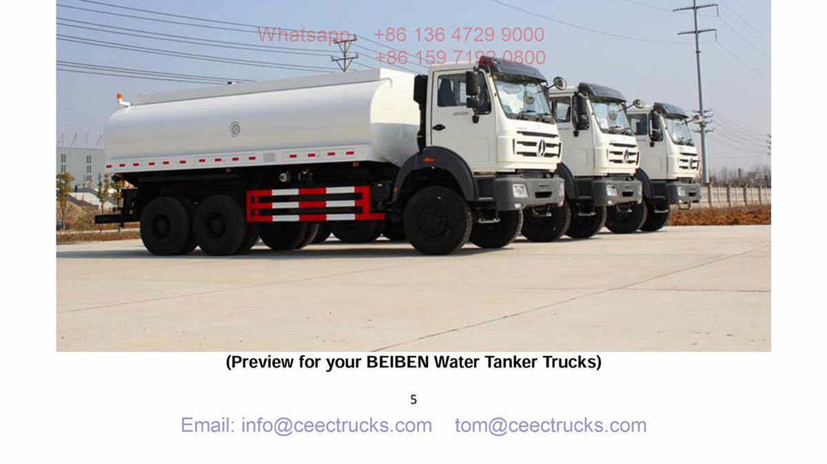 Tanzania--Beiben 2538 water tanker truck 20CBM capacity Tanzania--Beiben 2538 water tanker truck 20CBM capacity