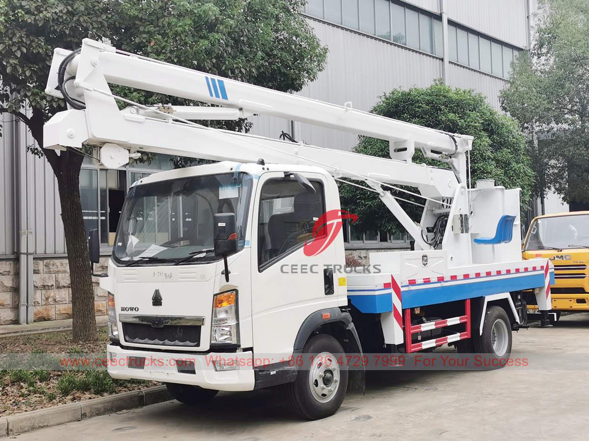 HOWO 16m boom truck with manlifter