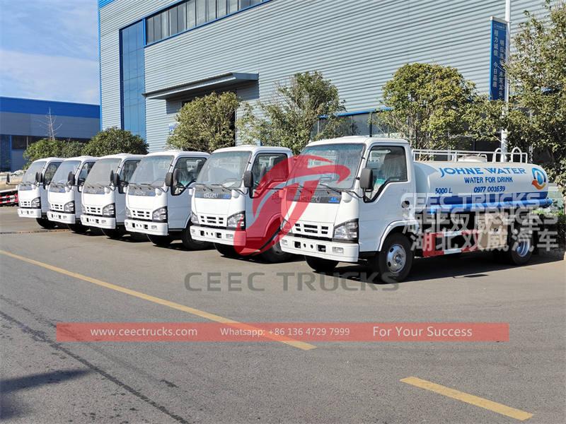 ISUZU 600P 130HP 5000 liters drinking water truck for sale ISUZU 600P 130HP 5000 liters drinking water truck for sale