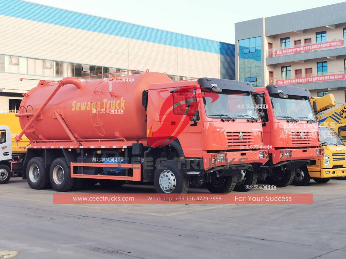 2 units HOWO 6&Atilde;6 vacuum septic tank truck for sale