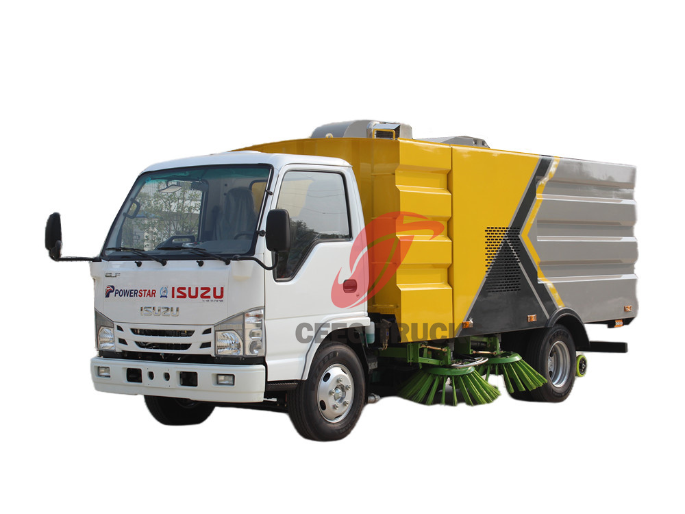 Isuzu new 100P broom sweeper truck Isuzu new 100P broom sweeper truck
