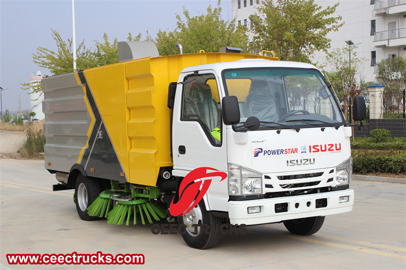 Isuzu new 100P broom sweeper truck Isuzu new 100P broom sweeper truck