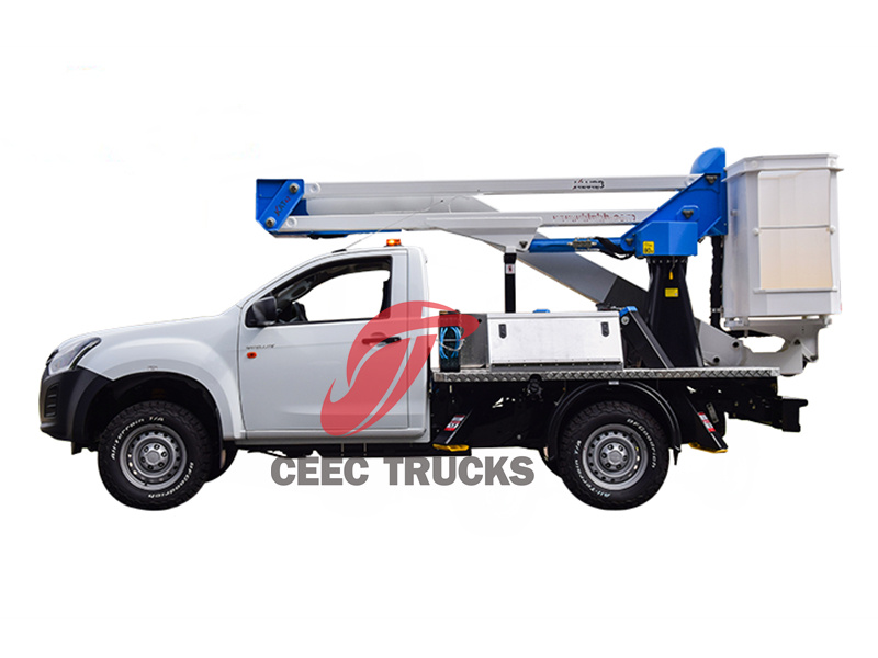 Isuzu 4x4 pick-up with aerial platform Isuzu 4x4 pick-up with aerial platform