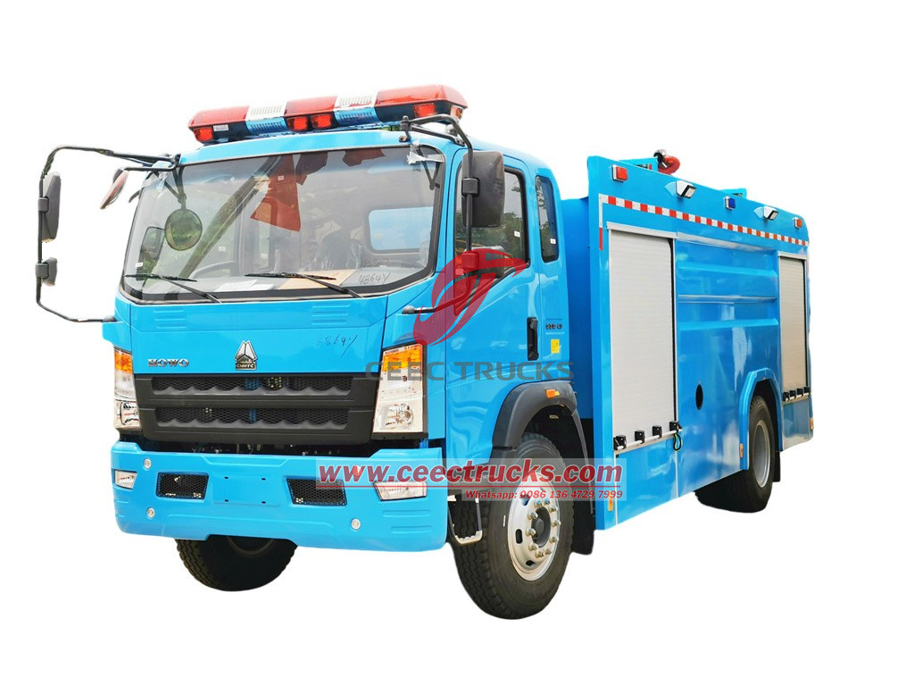 HOWO CAFS pumper tank fire truck