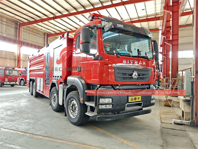 Howo heavy-duty 8x4 fire fighting truck