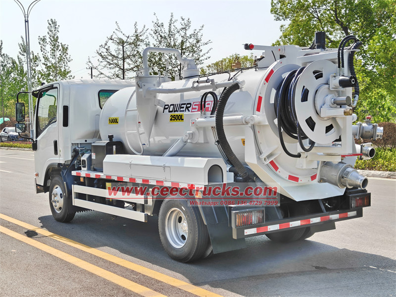 ISUZU 3500L sewer jetting truck manufacturer