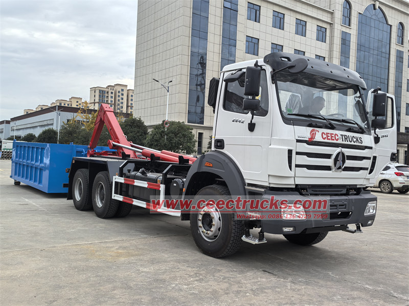 Beiben 20tons hook loader garbage truck
