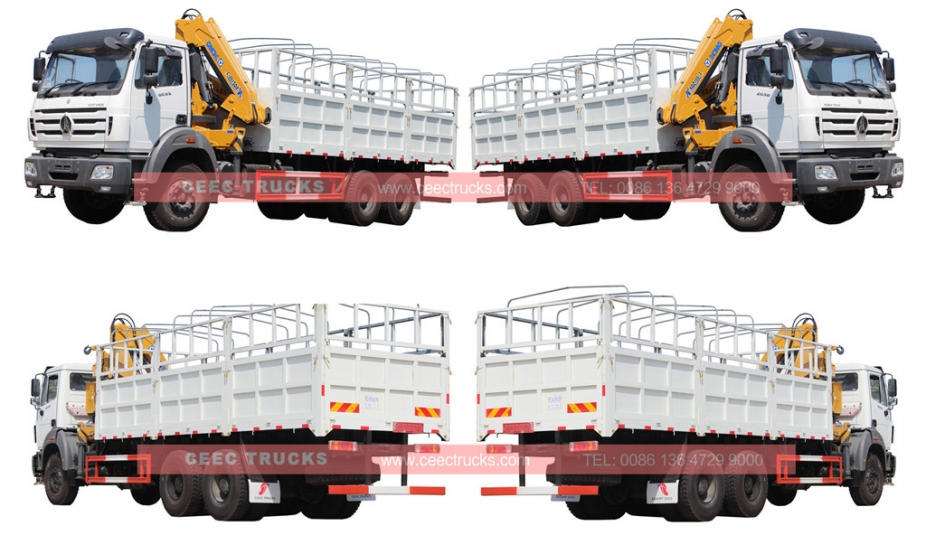 beiben 5 Tons knuckle crane mounted trucks for sale