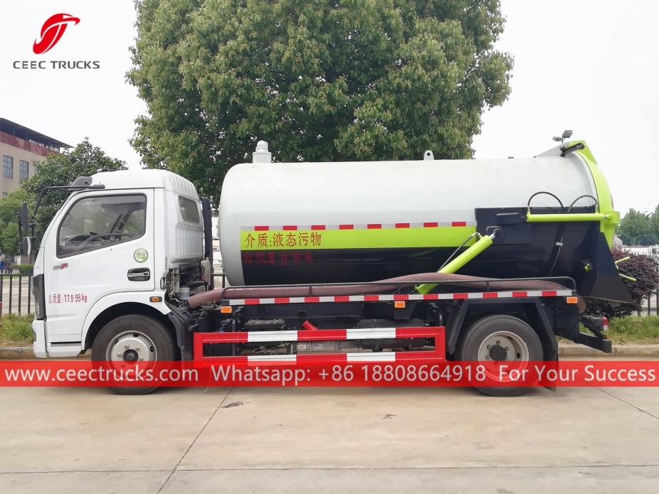 8.000 Liter Vacuüm Rioolzuigwagen DONGFENG
