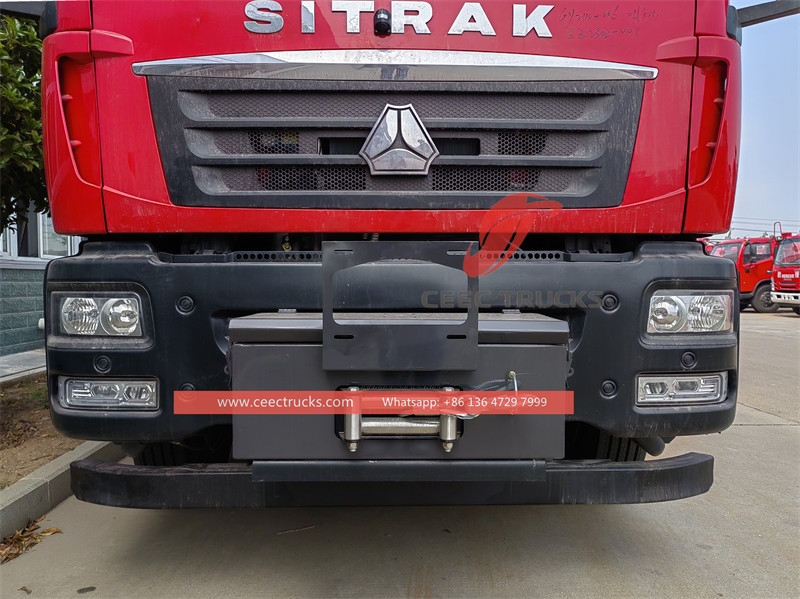 Howo brandweer reddingsvoertuig met 5 ton kraan en 12m noodverlichting