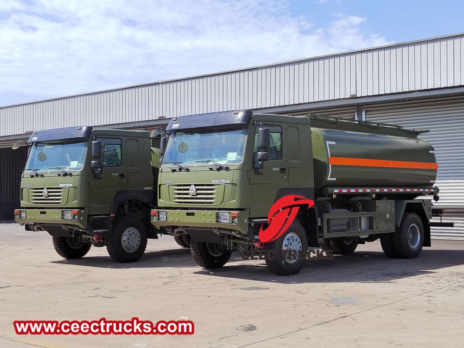 Howo 4x4 militaire mobiele diesel tankwagen