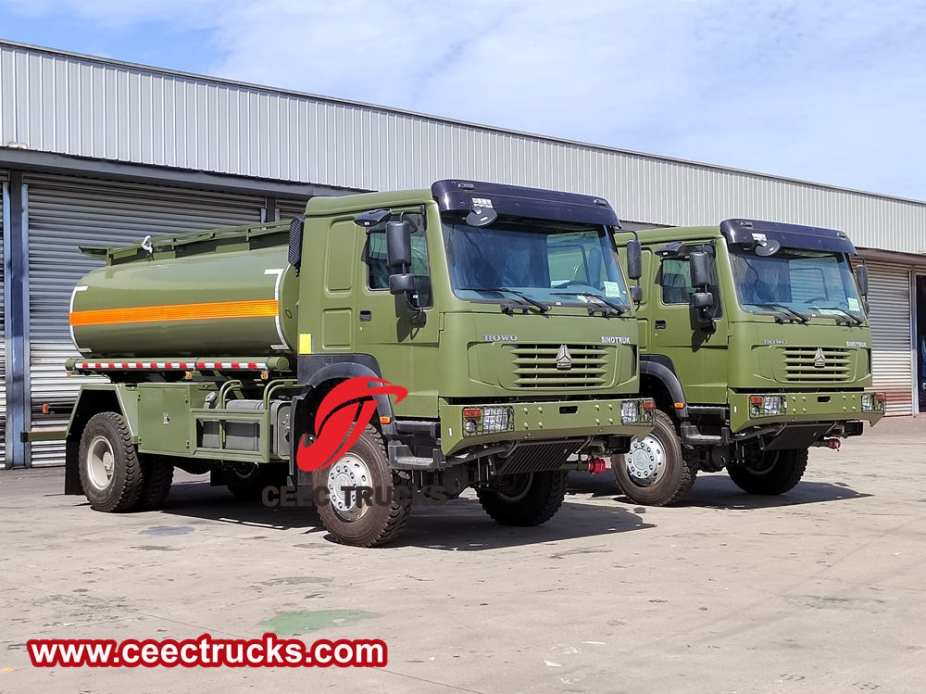 Howo 4x4 militaire mobiele diesel tankwagen