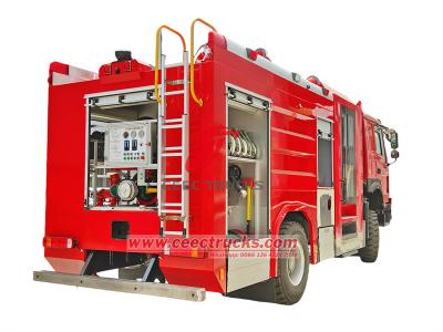 HOWO 4x4 offroad pumper firefighting truck