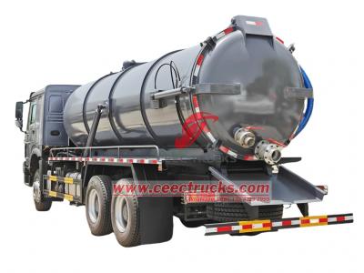 Howo heavy duty 18cbm cesspit emptier sewer pumper truck