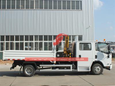 Isuzu ELF NPR dumper truck with kunckle crane