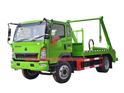 HOWO 8CBM swing arm garbage truck