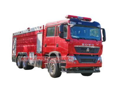 HOWO TX 6x4 double row water fire truck
