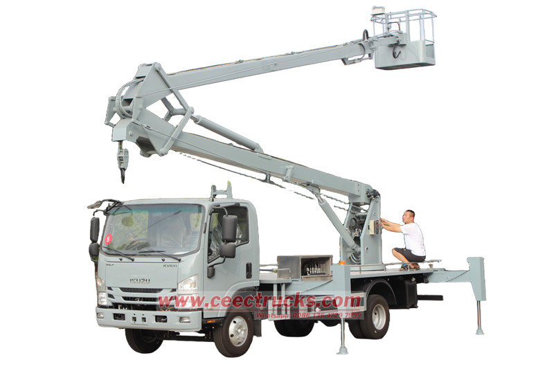 Isuzu KV100 14m vouwbare arm hoogwerker