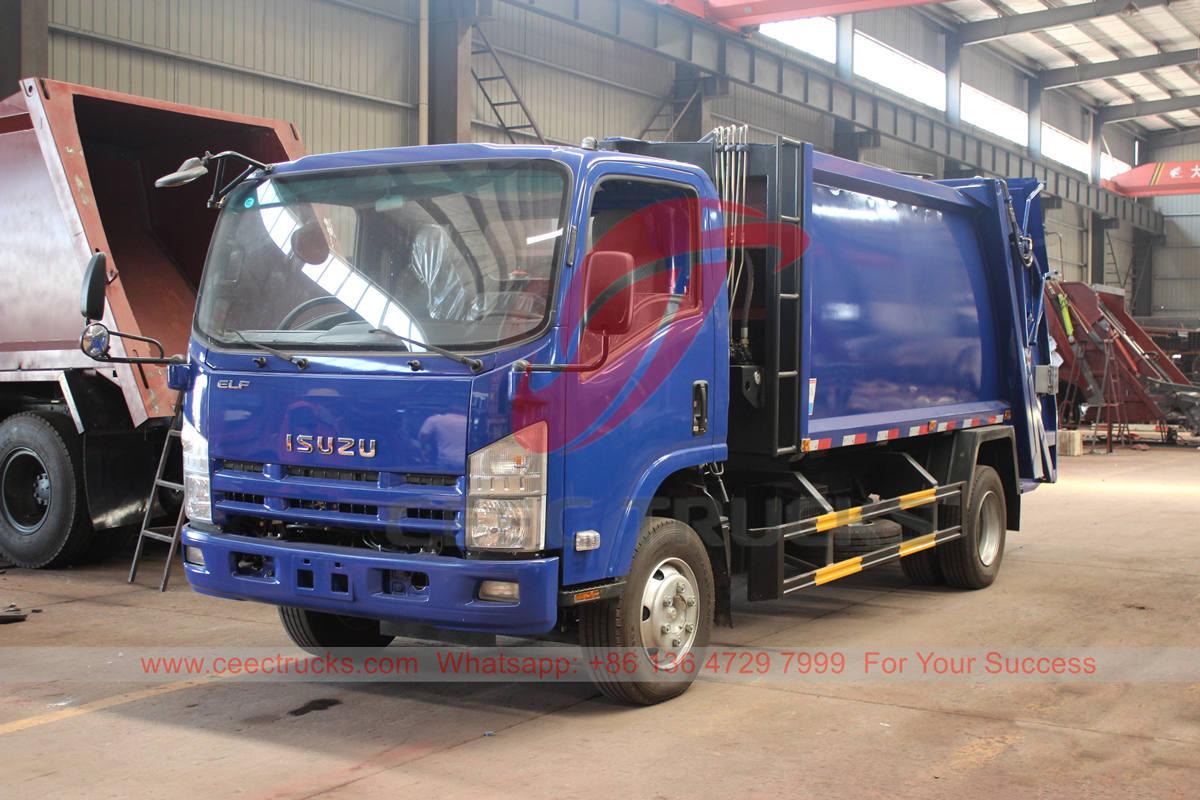 Aangepaste ISUZU 8 CBM afvalperswagen voor export