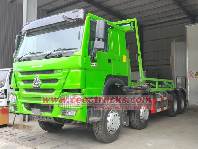 Hoeveel kan een HOWO 8x4 haakliftwagen tillen?