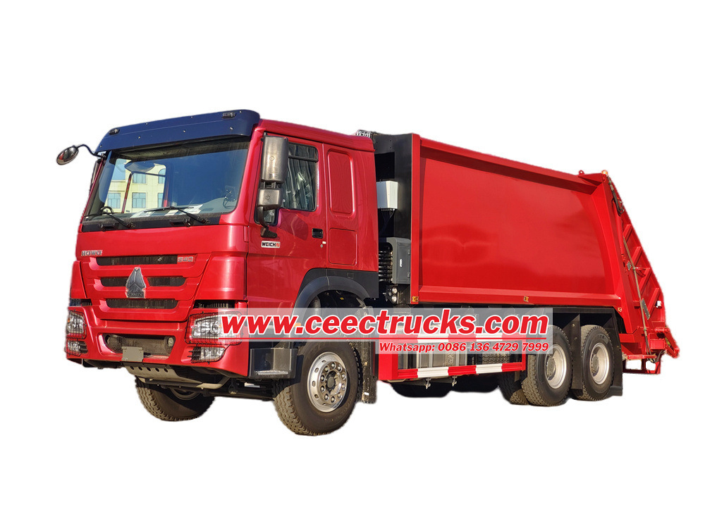 Hoe bedien je een HOWO 6x4 20cbm achterlader perswagen