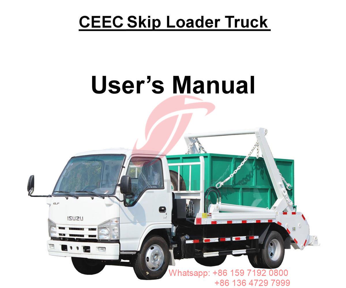 Mongolië - ISUZU 3CBM skip loader truck handleiding