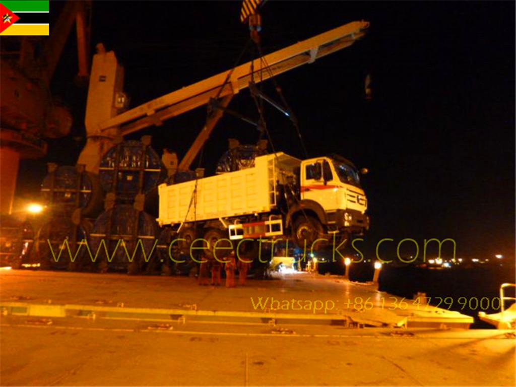 Klant uit Mozambique koopt 10 eenheden Beiben 2530 kiepwagen