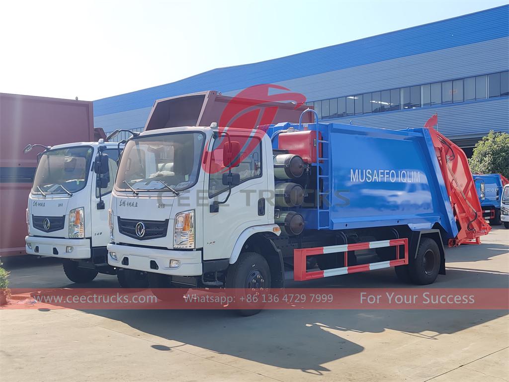 10 eenheden DONGFENG CNG vuilnisperswagens 6cbm export Oezbekistan