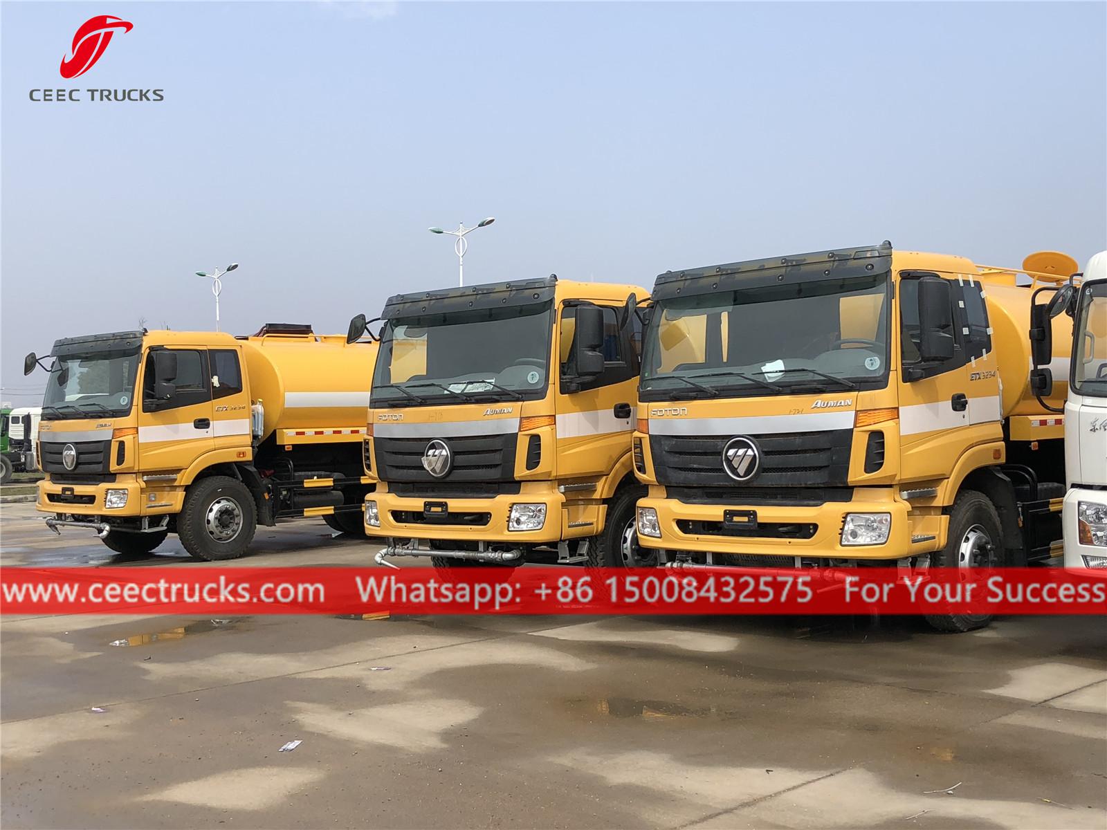 5 eenheden FOTON 20 CBM watertankwagens werden geleverd aan Oezbekistan