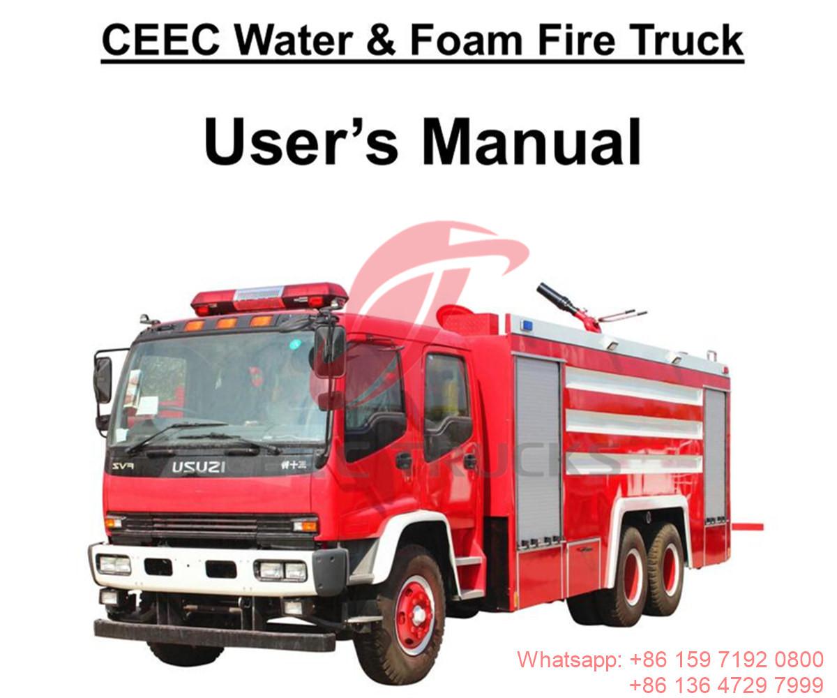 Oman -- ISUZU FVZ 6000L water & 2000L schuim brandweerauto handleiding