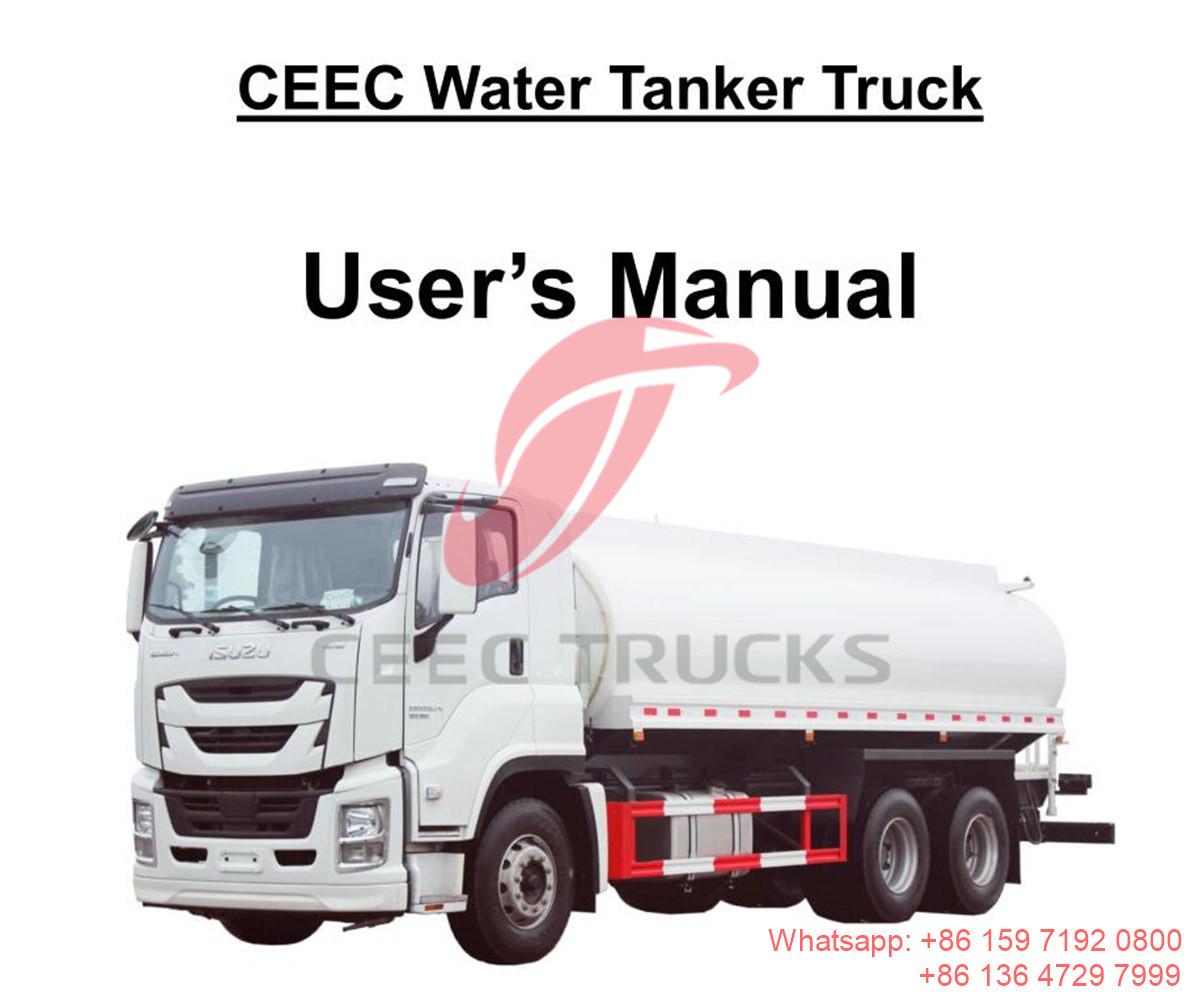 Abu Dhabi - ISUZU GIGA 20000 liter watertruck handleiding