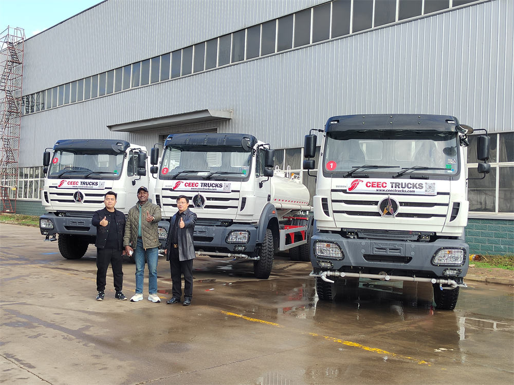 Tanzaniaanse klant bestelt 5 eenheden Beiben 1929 off-road tankwagens