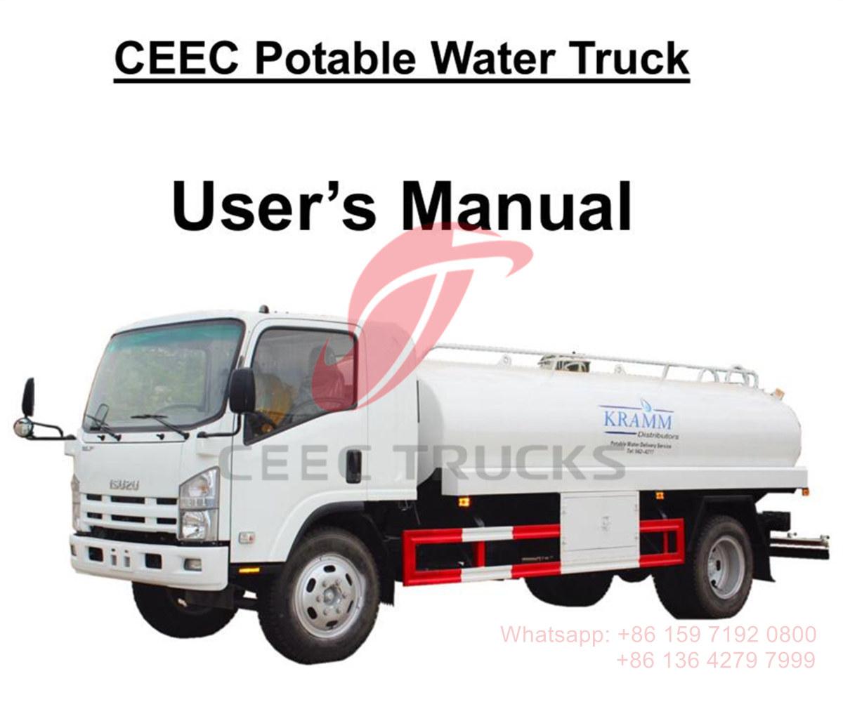 Antigua en Barbuda - ISUZU 9000 liter drinkwaterwagen handleiding