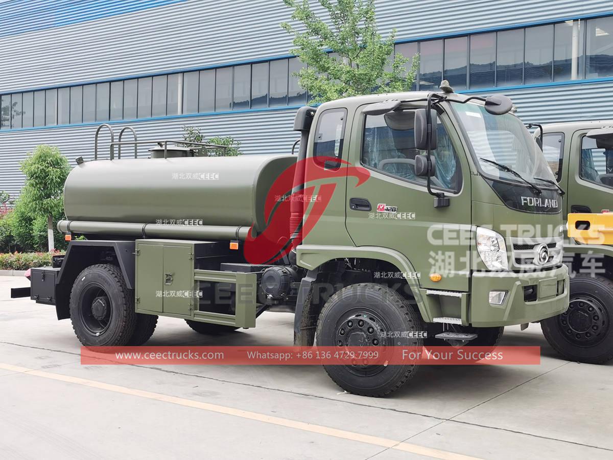 Ivoorkust - 3 eenheden FOTON 4×4 4000 liter roestvrijstalen waterwagens geëxporteerd